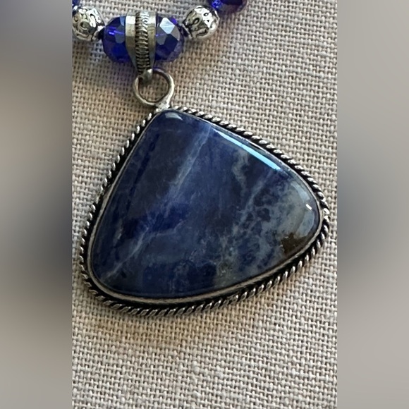 20-1/2 inch Blue Goldstone bead necklace NWOT - Picture 12 of 15